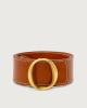 Orciani Bull monogram leather belt 5,5 cm Bull hide Cognac