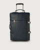 Orciani Micron leather two wheels trolley Grained leather Navy