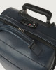 Orciani Micron leather two wheels trolley Grained leather Navy