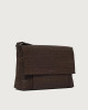 Orciani Chevrette Woven leather messenger bag Leather Chocolate