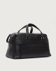 Orciani Micron midi leather duffle bag Grained leather Black