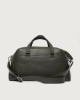 Orciani Micron midi leather duffle bag Grained leather Olive green