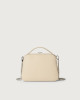 Orciani Chéri Soft leather hand mini bag with shoulder strap Grained leather Ivory