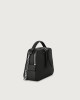 Orciani Chéri Soft leather hand mini bag with shoulder strap Grained leather Black