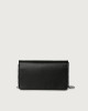 Orciani Liberty leather pochette with RFID Leather Black