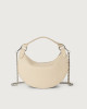 Orciani Dumpling Soft leather mini bag with strap Grained leather Ivory