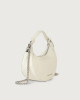 Orciani Dumpling Soft leather mini bag with strap Grained leather White