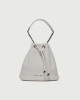 Orciani Nest Soft grained leather mini bucket bag Grained leather White