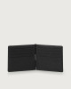 Orciani Micron leather wallet with money clip and RFID protection Leather Black