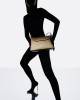 Orciani Nana Soft leather shoulder bag with strap Grained leather Clay