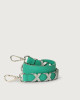 Orciani Soft leather strap with binding Leather Green