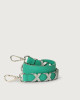 Orciani Soft leather strap with binding Green