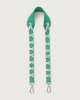 Orciani Soft leather strap with binding Green