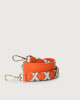 Orciani Soft leather strap with binding Orange