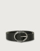 Orciani Bull leather belt with dragon buckle Leather Black