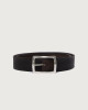 Orciani Hunting Double reversible leather belt 3,5 cm Leather, Suede Chocolate