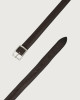 Orciani Hunting Double reversible leather belt 3,5 cm Leather, Suede Chocolate