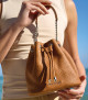 Nest Soft grained leather mini bucket bag
