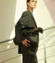 Orciani Sveva Soft Large leather shoulder bag with strap Grained leather Black