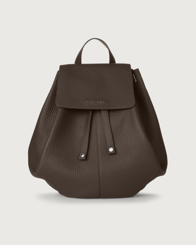 Orciani Iris Soft leather backpack Leather Chocolate
