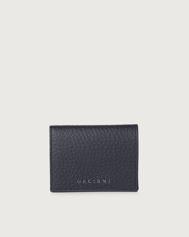 Orciani Soft leather wallet with RFID protection Leather Navy