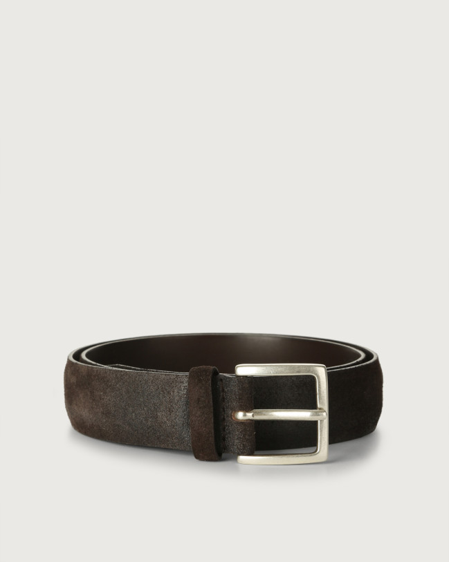 Orciani Cloudy suede belt Suede Chocolate