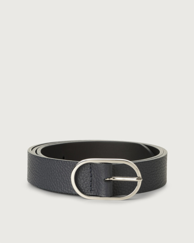 Orciani Dollaro leather belt Leather Navy