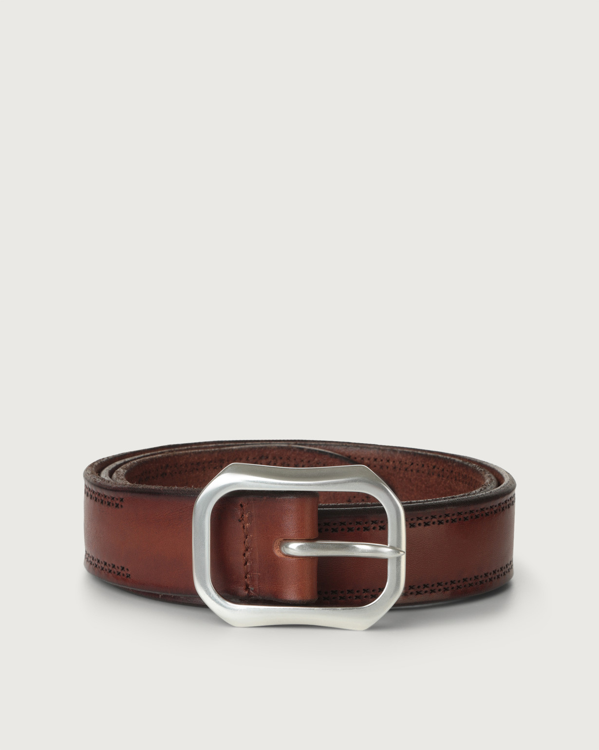 ORCIANI Bull Soft leather belt color Brown