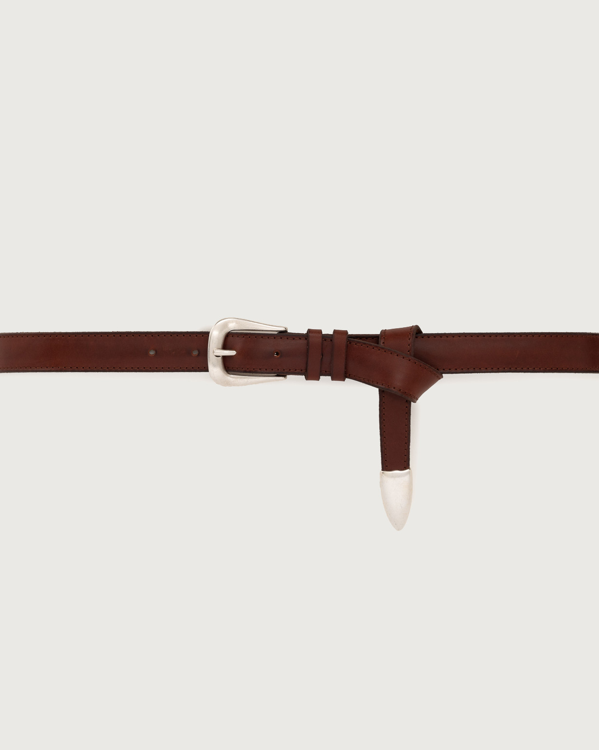 ORCIANI Bull Soft long tip leather belt 2,5 cm color Brown ORCIANI Bull Soft long tip leather belt 2,5 cm color Brown