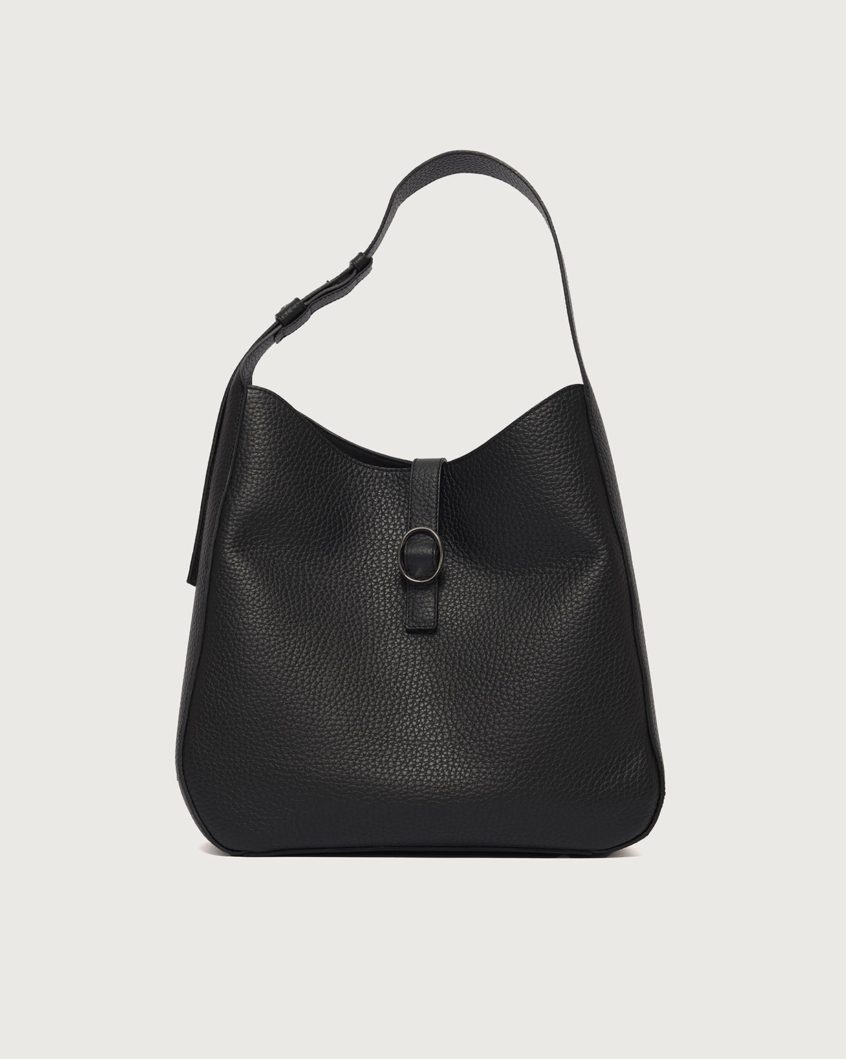 ORCIANI Gea Soft grained leather shoulder bag color Black