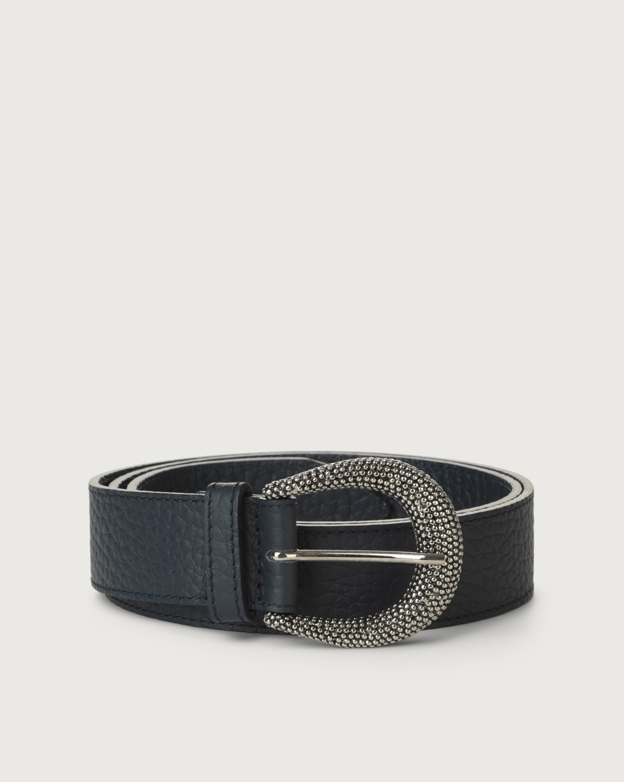ORCIANI Soft leather belt color Navy
