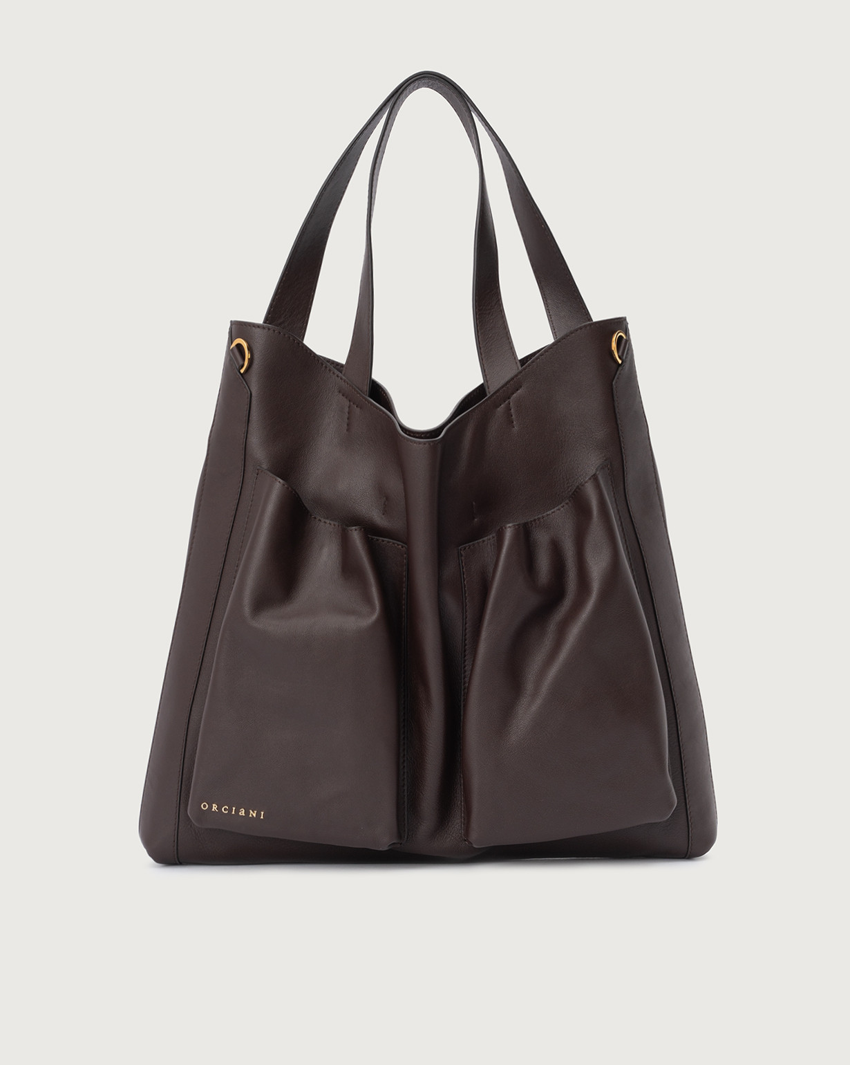 ORCIANI Buys Nappa leather shoulder bag color chocolate