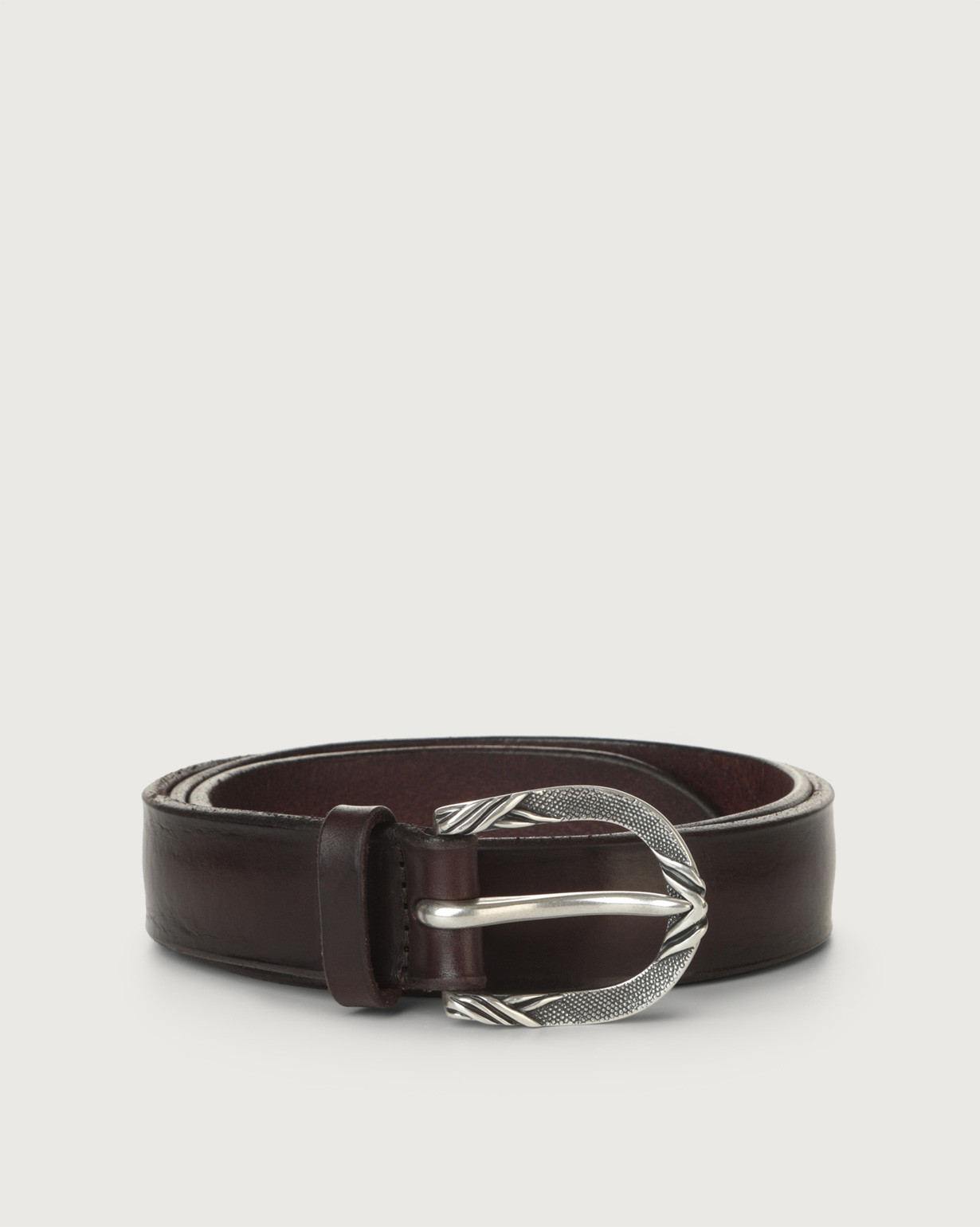 ORCIANI Bull Soft C leather belt cm color Chocolate