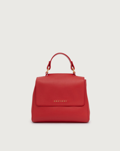 Sveva Vanity Oro Mini leather handbag with shoulder strap