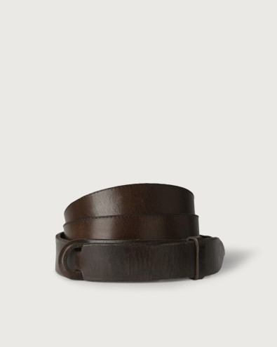 Dive leather Nobuckle belt