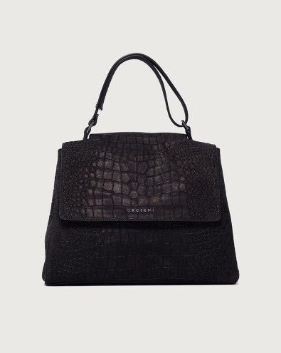 Sveva Cocco Nabuk Midi leather shoulder bag with strap