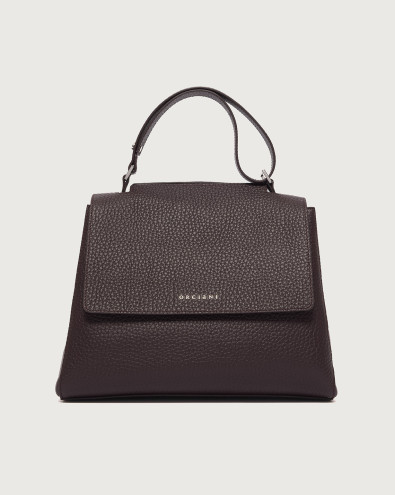 Sveva Soft Midi leather shoulder bag with shoulder strap