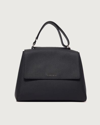 Sveva Soft Midi leather shoulder bag with shoulder strap