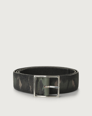 Camouflage Double Elast leather belt