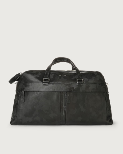 Skyline leather duffle bag with shoulder strap
