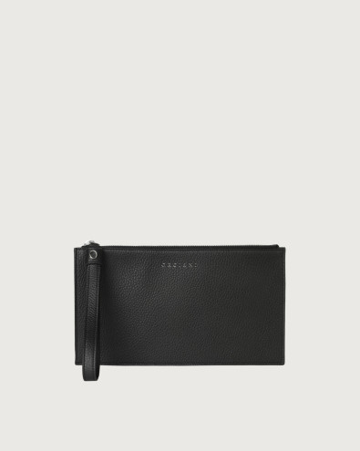 Micron leather pouch with wristband