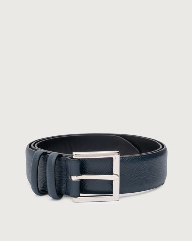 Basic Saffiano classic leather belt 3,5 cm