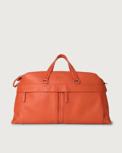 Micron leather Holdall with strap