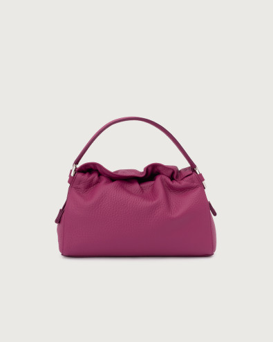 PUFFY Soft leather handbag with strap