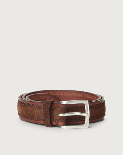 Cloudy suede belt