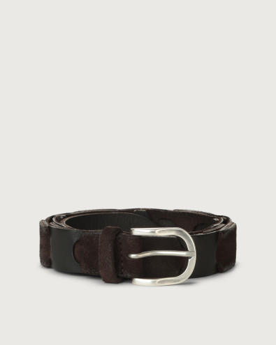 Hunting braided suede belt