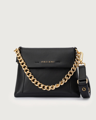 Missy S Soft grained leather shoulder bag with strap