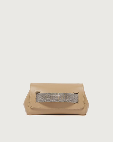Gossip Alba Chain leather clutch bag