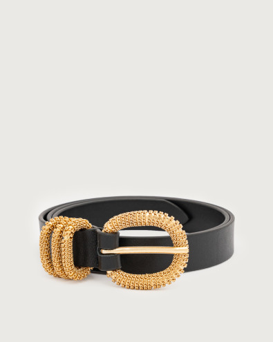 Nappa Chain leather belt 2,3 cm