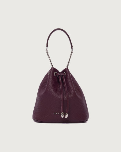 Nest Soft grained leather mini bucket bag